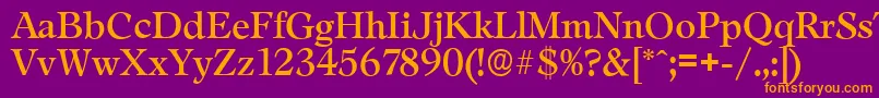 LeamingtonserialRegular Font – Orange Fonts on Purple Background