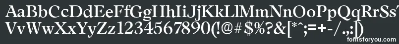 Шрифт LeamingtonserialRegular – белые шрифты на чёрном фоне