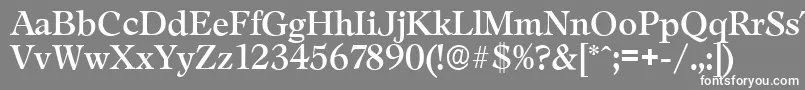 フォントLeamingtonserialRegular – 灰色の背景に白い文字