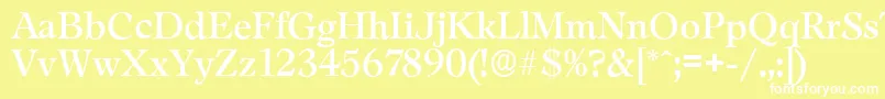 LeamingtonserialRegular Font – White Fonts on Yellow Background