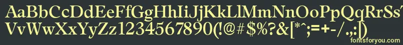 LeamingtonserialRegular Font – Yellow Fonts on Black Background