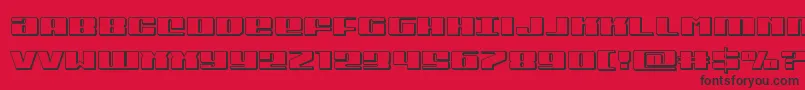 Michigan3D Font – Black Fonts on Red Background