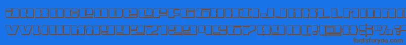 Michigan3D Font – Brown Fonts on Blue Background