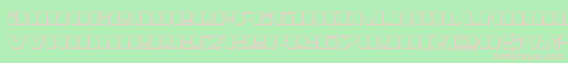 Шрифт Michigan3D – розовые шрифты на зелёном фоне
