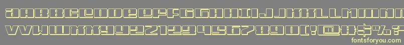 Czcionka Michigan3D – żółte czcionki na szarym tle