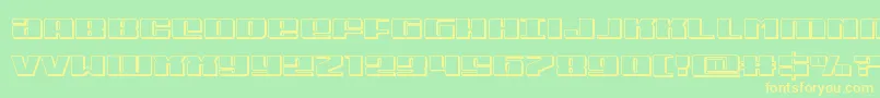 Michigan3D Font – Yellow Fonts on Green Background