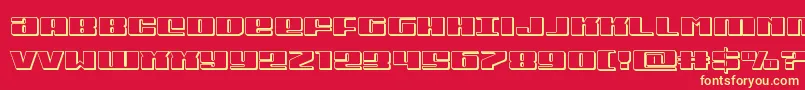 Michigan3D Font – Yellow Fonts on Red Background