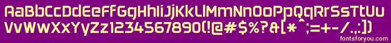 Daggersquare Font – Yellow Fonts on Purple Background