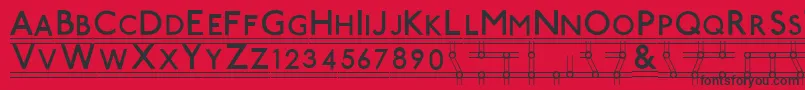 Tubestnp Font – Black Fonts on Red Background