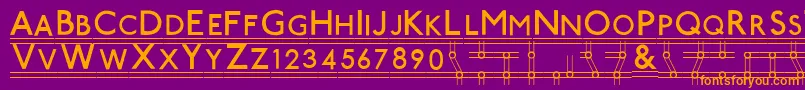 Tubestnp Font – Orange Fonts on Purple Background