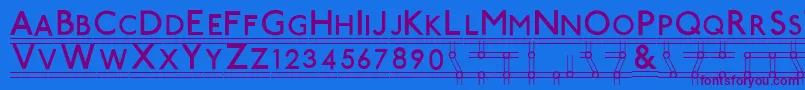 Tubestnp Font – Purple Fonts on Blue Background