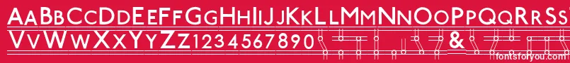 フォントTubestnp – 赤い背景に白い文字