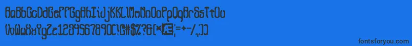 QueasyQueasy2 Font – Black Fonts on Blue Background