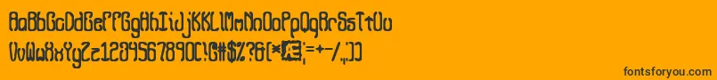 QueasyQueasy2 Font – Black Fonts on Orange Background