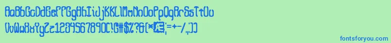 QueasyQueasy2 Font – Blue Fonts on Green Background