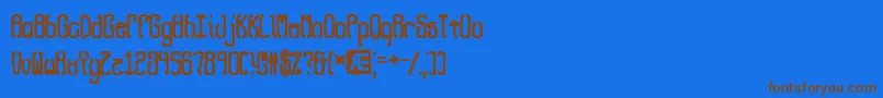 QueasyQueasy2 Font – Brown Fonts on Blue Background