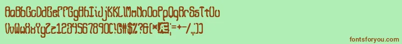 QueasyQueasy2 Font – Brown Fonts on Green Background