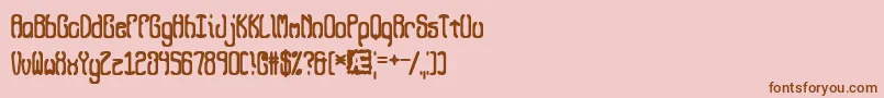 QueasyQueasy2 Font – Brown Fonts on Pink Background