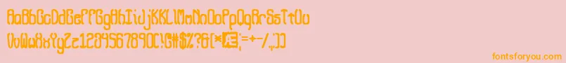 QueasyQueasy2 Font – Orange Fonts on Pink Background