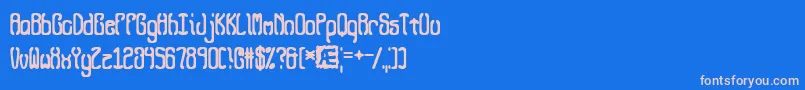 QueasyQueasy2 Font – Pink Fonts on Blue Background