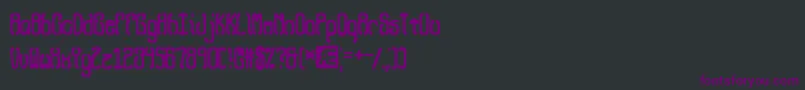 Шрифт QueasyQueasy2 – фиолетовые шрифты на чёрном фоне