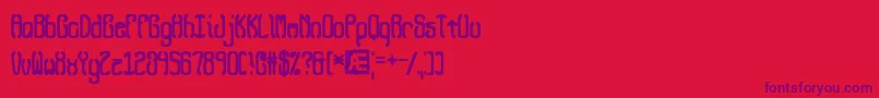 QueasyQueasy2 Font – Purple Fonts on Red Background