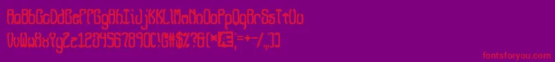 QueasyQueasy2 Font – Red Fonts on Purple Background