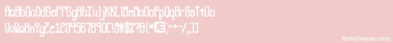 QueasyQueasy2 Font – White Fonts on Pink Background