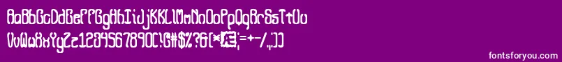 フォントQueasyQueasy2 – 紫の背景に白い文字