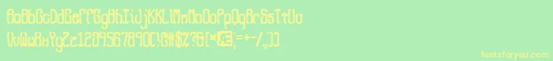 QueasyQueasy2 Font – Yellow Fonts on Green Background