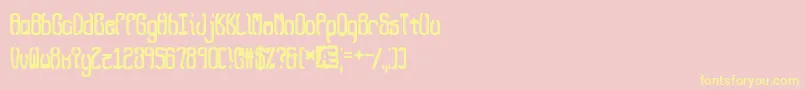 QueasyQueasy2 Font – Yellow Fonts on Pink Background