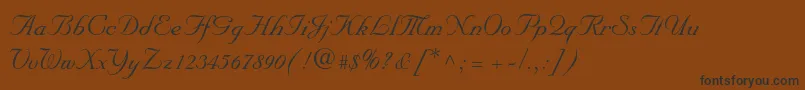 Nuptialscriptltstd Font – Black Fonts on Brown Background