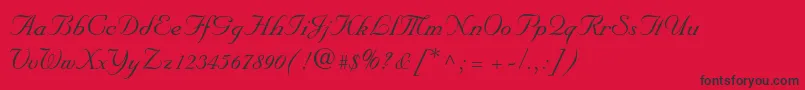 Nuptialscriptltstd Font – Black Fonts on Red Background