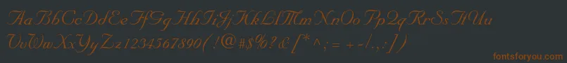 Nuptialscriptltstd Font – Brown Fonts on Black Background