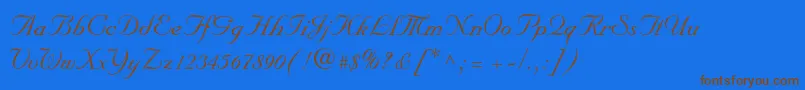 Nuptialscriptltstd Font – Brown Fonts on Blue Background