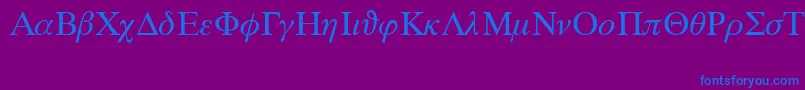 Mlszi Font – Blue Fonts on Purple Background