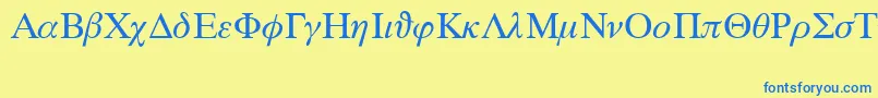 Mlszi Font – Blue Fonts on Yellow Background