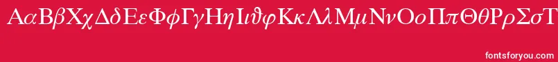 フォントMlszi – 赤い背景に白い文字