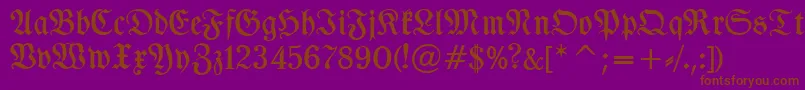 Czcionka TypographerfrakturMedium – brązowe czcionki na fioletowym tle