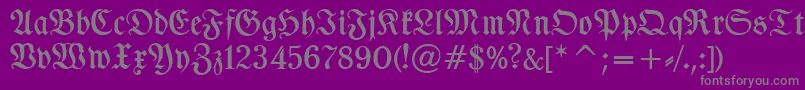 TypographerfrakturMedium Font – Gray Fonts on Purple Background