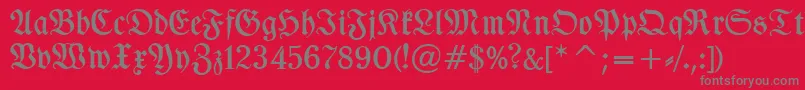 En savoir plus sur la police TypographerfrakturMedium Police TypographerfrakturMedium – polices grises sur fond rouge