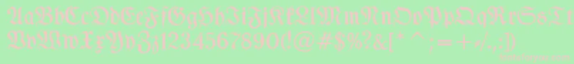 TypographerfrakturMedium Font – Pink Fonts on Green Background