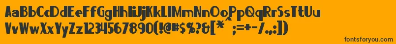 Lorre Font – Black Fonts on Orange Background