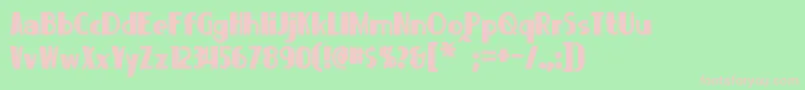 Lorre Font – Pink Fonts on Green Background