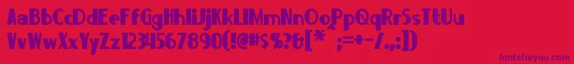 Lorre Font – Purple Fonts on Red Background