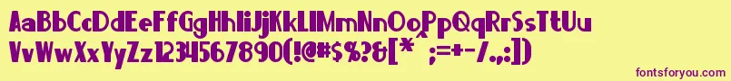 Lorre Font – Purple Fonts on Yellow Background