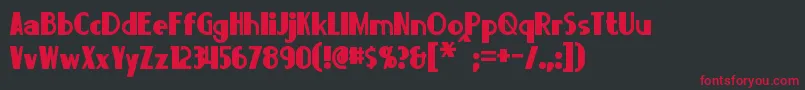 Lorre Font – Red Fonts on Black Background