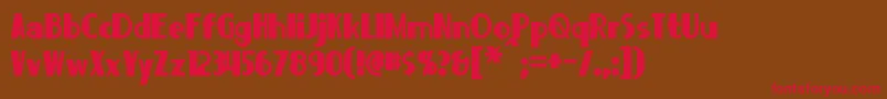 Lorre Font – Red Fonts on Brown Background