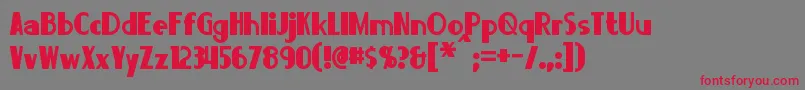 Lorre Font – Red Fonts on Gray Background