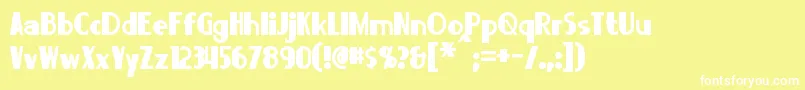 フォントLorre – 黄色い背景に白い文字